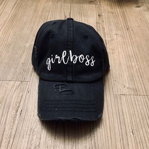 girl boss distressed hat